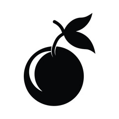 Tangerine Twist Black Icon Isolated Vector Illustration