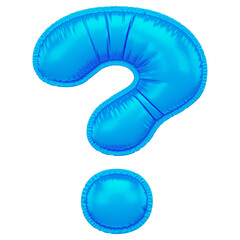 Inflated Font Interrogation 3D Icon Illustration 