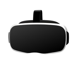 Obraz premium Black And White Virtual Reality Headset Isolated On A White Background