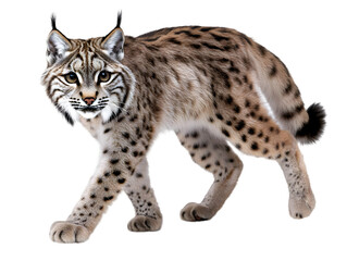 Fototapeta premium Realistic Photo of Bobcat Animal Isolated On Transparent Background