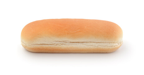 Hotdog bun isolated on white.