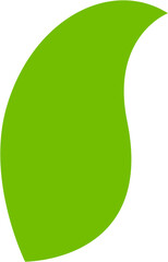 Simple green leaf vector. Ideal for eco-friendly branding, organic product labels, and nature-themed designs.