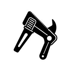 Rebar cutter silhouette vector illustration