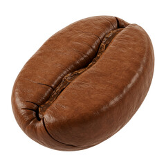 3d grain of coffe isolated