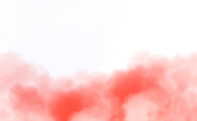 Naklejka premium Abstract color smoke effect isolated on transparent white background. Rising smoke texture, Fog steam or vapor overlay. Fire smoke orange color. Spooky holiday design element decoration, png