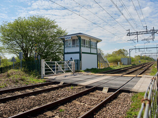 Astley Signal box, Rindle road railway crossing Barton Moss Greater Manchester.