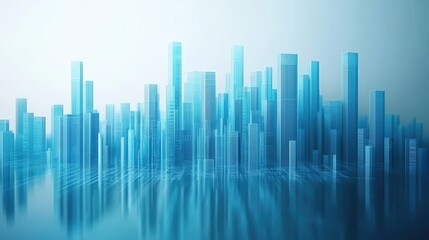 Fototapeta premium Blue Graphs of financial Business analysis