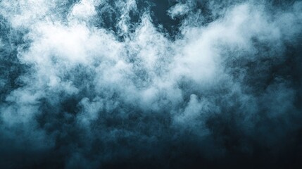 Fototapeta premium Ethereal clouds swirl in a hazy, atmospheric blue abyss