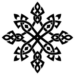Celtic Knot Mandala ornament vector illustration intricate tribal decorative pattern symmetrical traditional ancient symbol spirituality
