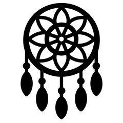 dreamcatcher design vector illustration boho tribal feather traditional ethnic mystical
