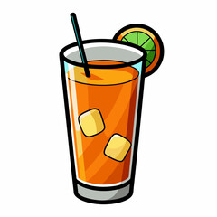 orange juice in glass