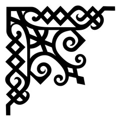 Abstract ornament Corner vector illustration decorative flourish vintage border pattern ornate
