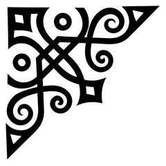 Abstract ornament Corner vector illustration decorative flourish vintage border pattern ornate
