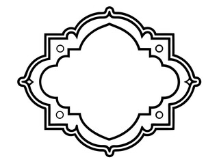 elegant ornamental frame outline vector illustration decorative border flourish vintage retro calligraphic
