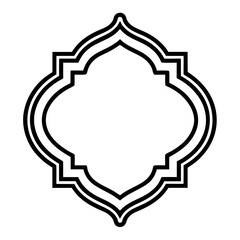 elegant ornamental frame outline vector illustration decorative border flourish vintage retro calligraphic
