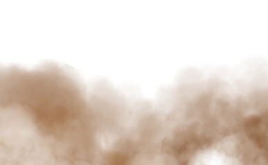 Abstract color smoke effect isolated on transparent white background. Rising smoke texture, Fog steam or vapor overlay. Fire smoke orange color. Spooky holiday design element decoration, png