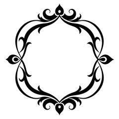 Morden Ornamental Frame vector illustration decorative border geometric abstract template

