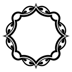 Morden Ornamental Frame vector illustration decorative border geometric abstract template

