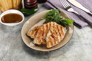 Grilled turkey breast fillet steak