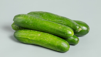 Cucumbers isolated on grey