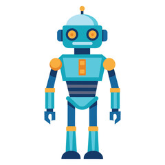Obraz premium Ai Robot in flat style isolated on white background