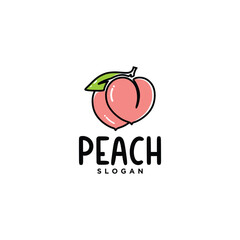 peach fruit logo, reference logo