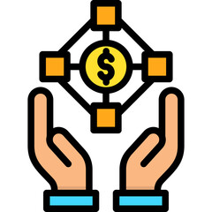 Blockchain Funding Icon