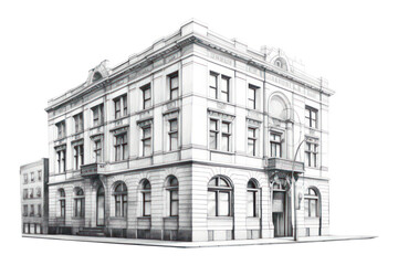 PNG Architecture building drawing sketch.