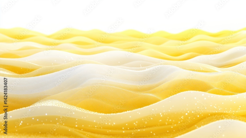 Poster abstract grainy soft and vibrant yellow gradient pattern on white background for summer or spring de