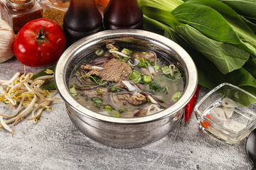 Vietnamese cuisine - Pho Bo soup with beef