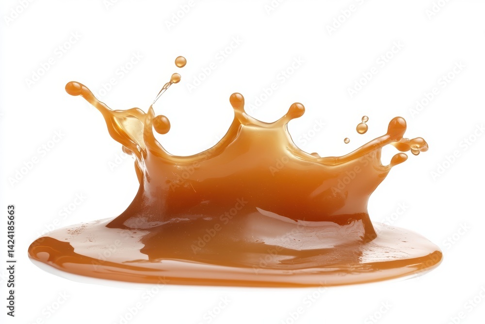 Aufkleber a vibrant splash of liquid creating a crown like shape on a white background in a studio shot scene 