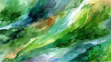 Textured Green and Blue Abstract with Earthy Accents for Wellness and Sustainable Design