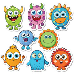Fototapeta premium Cute Cartoon Monsters (2)