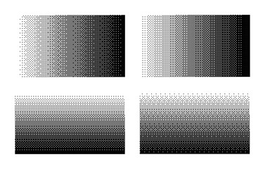 Pixel art grayscale dithering gradients