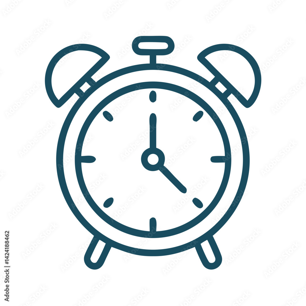 Aufkleber alarm clock with timer icon representing time management and alerts