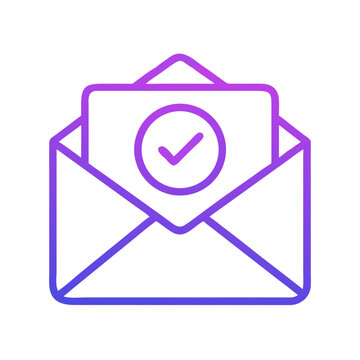 Approved Mail Envelope Icon Representing Certified or Verified Communication