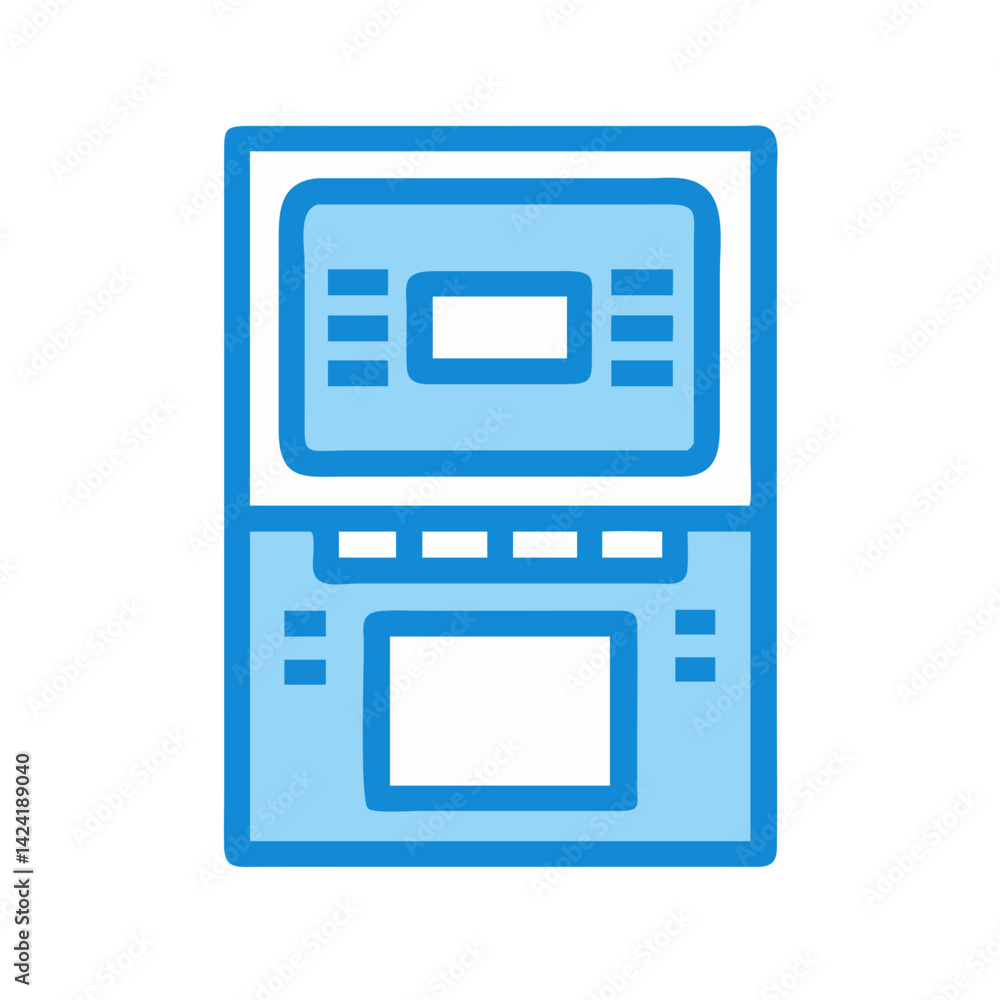 Poster ATM Banking Machine Icon Representing Financial Transactions