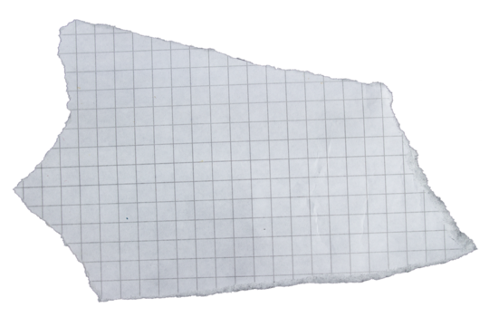 Ripped checkered paper torn edges with transparent background png paper tear