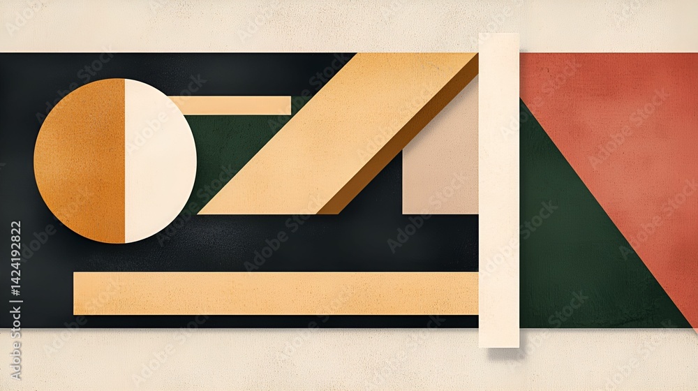 Aufkleber geometric pattern cut-out shapes artistic concept abstract geometric shapes in a colorful compositio