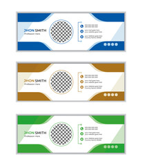 Elegant Corporate Email signature layout design, or email footer and personal Business Mobile Corporate EMAIL signature design




