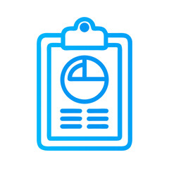 Obraz premium Clipboard with Pie Chart Icon Representing Data Analysis or Business Report