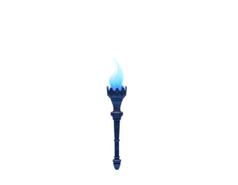 Stylized Blue Flame Torch