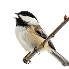 Obraz premium Chickadee bird png small songbird png forest bird png transparent background image
