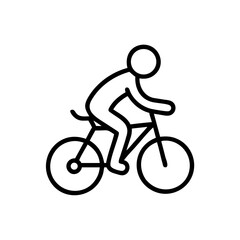 Fototapeta premium Mascot character riding a bicycle with a focused expression on a plain background