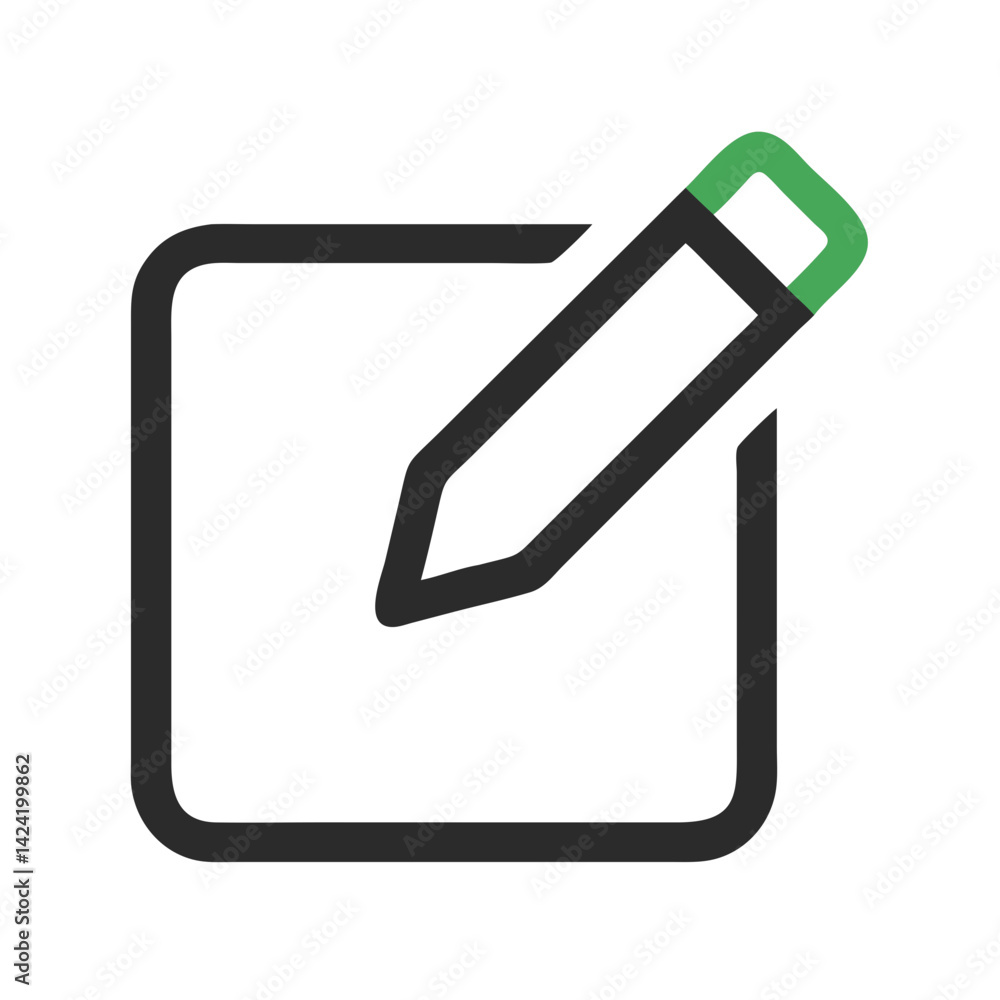 Fototapete Edit Button with Cursor Icon Representing Text Editing and Digital Interaction