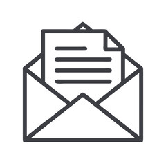Envelope with Document Icon Representing Email and Digital Communication