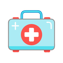 Obraz premium First Aid Kit Icon Representing Emergency Medical Care and Health Assistance