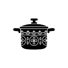 creative details Pressure Cooker Icon vector Illustration