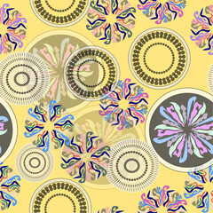 vector seamless pattern with flowers