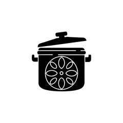 creative details Pressure Cooker Icon vector Illustration